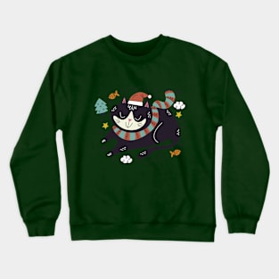 Meowy Christmas Cat Crewneck Sweatshirt